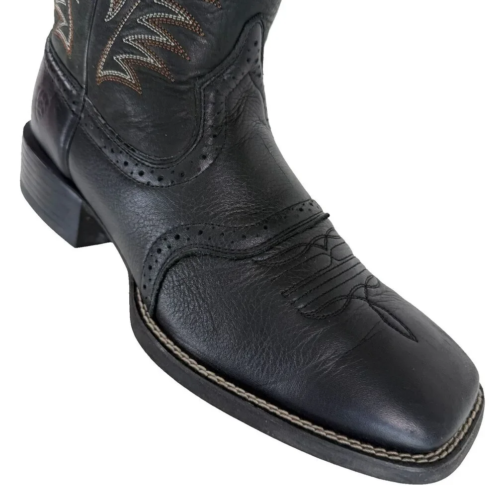 Ariat Sport Performance Western Cowboy Boots Men's Black boot 10016292 Size 8.5D